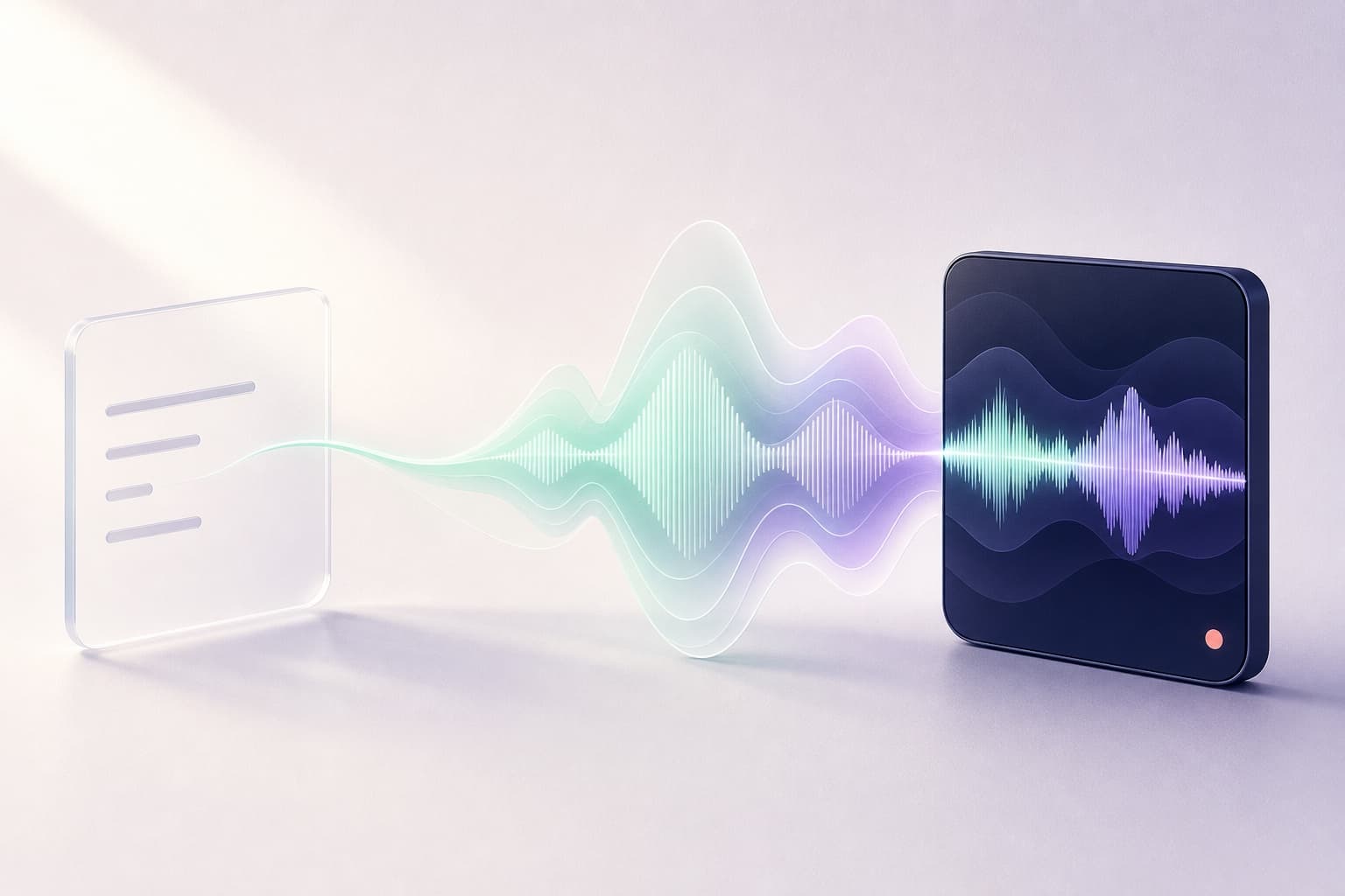 A copper thread connecting a written idea to a complete song waveform
